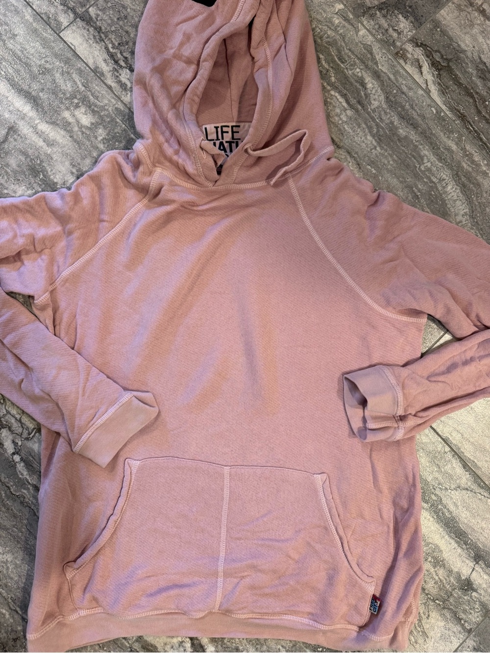 freecity Dusty Rose Lightweight Hoodie Sweatshirt - Picture 2 of 4